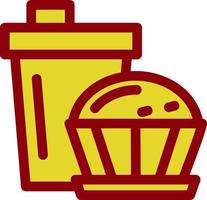 Coffee Muffin Vector Icon Design