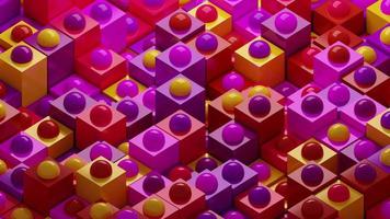 3D renderong abstract box animation, wave cubes, transforming geometric structure, perfect blocks composition, endless moving figures. Seamless loop video