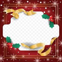 Merry Christmas Cool Red Background Blank Space Design vector