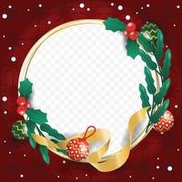 Merry Christmas Cool Red Background Blank Space Design vector
