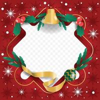 Merry Christmas Cool Red Background Blank Space Design vector