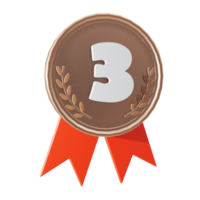 médaille de bronze 3d png