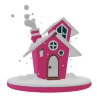 House Pink 3D png