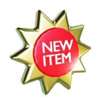 Label New Item 3D png