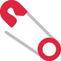 Safety Pin Vector Icon Design