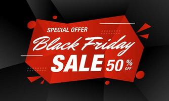 Black friday sale banner with text space. Modern abstract sale background vector