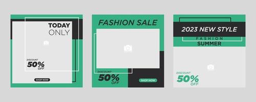 Editable minimal square banner template set. Suitable for social media post and internet advertising web.banner fashion style vector