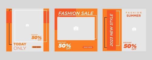 Editable minimal square banner template set. Suitable for social media post and internet advertising web.banner fashion style vector