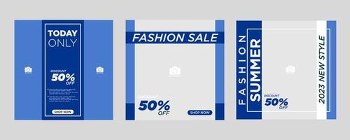 Editable minimal square banner template set. Suitable for social media post and internet advertising web.banner fashion style vector