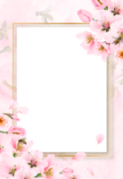 carte d'invitations de mariage sakura en fleurs png