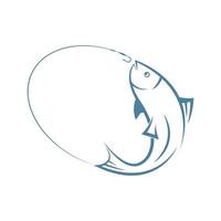 Fishing logo icon design vector