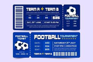 Football tournament sport event ticket design template simple and elegant design vector