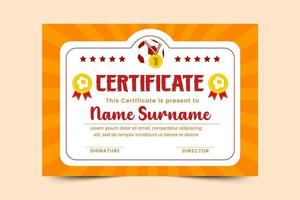 Football tournament sport event certificate design template simple and elegant design vector