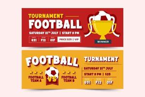 Football tournament sport event banner design template simple and elegant design vector