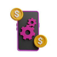 digital marketing, monetization illustration 3d png