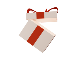 elemento caja de regalo 3d render png