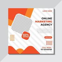 Abstract Social Media banner Design, Business Social Media Post Template, Free Vector