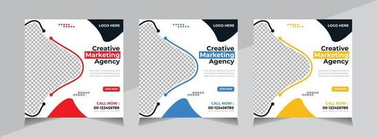 Creative Social Media banner Design, Business Social Media Post Template, Web Banner, Free Vector
