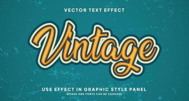 Editable Text Effect Vintage Style vector