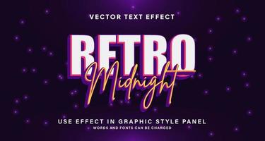 Editable Text effect Retro Style vector