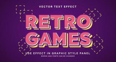 Editable Text effect Retro Style vector