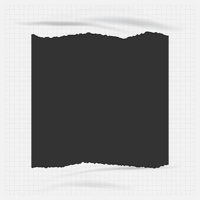 Realistic paper torn background vector, glued paper texture backdrop with line and dot, copy space deisgn for editable content