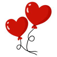 ilustração de balões de coração png
