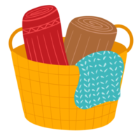 Woven Basket Hand Drawn png