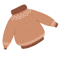 pull en tricot dessiné à la main png
