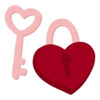 Key and Padlock Hand Drawn png