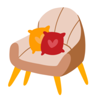 Cozy Sofa Hand Drawn png