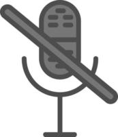 Mic Off Vector Icon Design