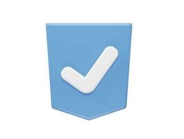 Verified icon 3d render vector