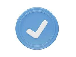 Verified icon 3d render vector