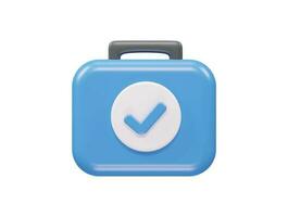 Verified icon 3d render vector