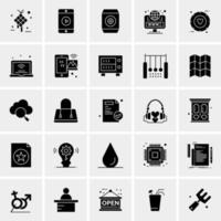 25 iconos de negocios universales vector ilustración de icono creativo para usar en proyectos relacionados con la web y dispositivos móviles