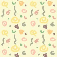 The pattern of doodles zigzags, waves of different colors and shapes. Abstract background for printing on textiles and paper. Suitable for packaging and printing on clothing. Stylish print vector