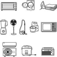 Handdraw doodle electric appliance vector