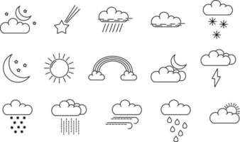 Handdraw doodle of weather vector