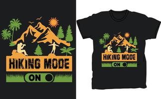 Hiking adventure tshirt design hiking logo design vector