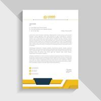 Corporate modern clean letterhead template vector