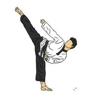 vector de logotipo de ilustración de taekwondo