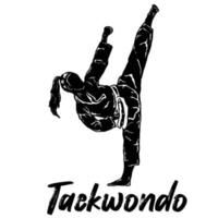 vector de logotipo de ilustración de taekwondo