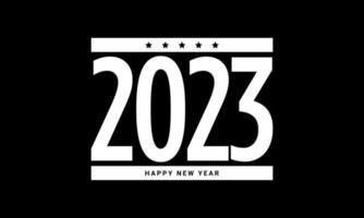 2023 Happy New Year Text Design Vector. vector