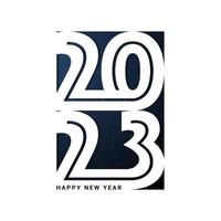 2023 Happy New Year Text Design Vector. vector