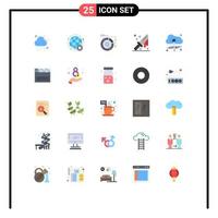 Set of 25 Modern UI Icons Symbols Signs for knife cut multiplayer blood planetary Editable Vector Design Elements