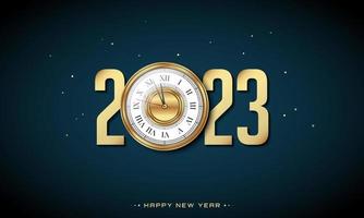 2023 Happy New Year Background Design. Vector Illustration.