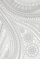 Abstract coloring page with tribal ornaments for adults vector