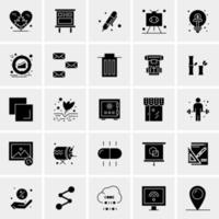 25 iconos de negocios universales vector ilustración de icono creativo para usar en proyectos relacionados con la web y dispositivos móviles