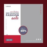 Christmas Modern fashion social media banner vector